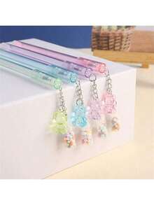 4 chiếc bút bi kiểu dáng chai lọ, màu trung tính, ngòi 0.5mm, viết trơn tru, thích hợp cho mùa tựu trường, văn phòng phẩm, đồ dùng học tập và phần thưởng cho giáo viên. - Bộ - Xem 6