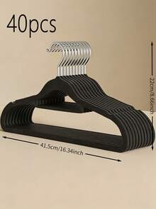 5/10/20/30/40/50 chiếc, Đen/Trắng/Hồng/Xám, Móc treo quần áo phủ nhung, Móc treo quần áo dày dặn, chống trượt, không đường nối, Dụng cụ sắp xếp quần áo gia đình, Sử dụng được cả khi khô và ướt, Tiết kiệm không gian, Chống va đập, Bền chắc - Nhiều màu - Xem 20