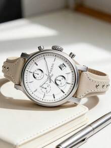 Fossil Đồng hồ nữ quartz mặt trắng 30mm bằng thép không gỉ - Thiết kế tối giản, sang trọng, chống nước ES3811 - trắng - Xem 2