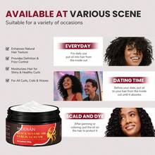 1瓶黑芝麻护发油霜，保湿发膜，柔顺护发素，修复受损卷发，强健发根，消除毛躁，持久定型，令秀发更浓密、更强韧、更健康，男女皆宜，生日礼物，海滩、旅行、露营必备。 - 黑芝麻 - 查看 4