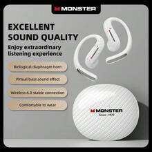 Monster MQ037 Bluetooth Earphones Noise Reduction HiFi Stereo Music HD Call Gaming Headsets TWS Ear-hook Earpod with Mic Original Monster Wireless Headphones - 查看 6