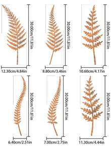 6pcs Rustic Fern Bouquet, Suitable For Potted Plant Decor, Rustic Metal Floral Plant Stands, Perfect Gift For Thanksgiving And Mother's Day - 6 Rusty Ferns - View 11