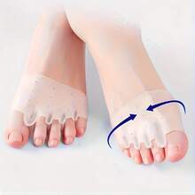 2pcs Silicone Forefoot Pads; Five-Hole Honeycomb Design Forefoot Protection; Five-Hole Toe Protectors With Fixation Function, Suitable For Most Women's Shoes. - 高級透明 - 查看 7