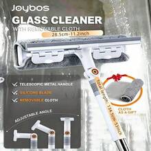 Limpiacristales 2 en 1 | Cepillo multiusos mágico para limpiar ventanas | Raspador para limpiar pantallas, mango largo, gris, elimina mosquitos y polvo, herramienta de limpieza de pantallas, quitapelos reutilizable, cepillo para limpiar puertas y ventanas del hogar, herramienta de limpieza de doble textura, para limpiar ventanas, baños, exteriores, paredes, pisos y superficies de vidrio, regalo pensado para mamá - Limpiacristales con aislamiento de tela (rascador incorporado) - Ver 11