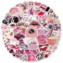 55 piezas Conjunto de pegatinas de chicas cool del centro de la ciudad en estilo Y2K de color rosa, pegatinas retro de disco, estrella, lazo, estética de los años 2000 para manualidades DIY, decoración de planificadores, portátiles, botellas de agua, patinetas, regalos para fiestas de adolescentes - Multicolor - Ver 11