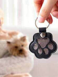 1 túi da đựng lông thú cưng - Móc khóa đa năng, di động, phù hợp cho chó và mèo, hộp đựng lông thú cưng kỷ niệm, mặt dây chuyền móc khóa đựng lông thú cưng bằng da, móc khóa kỷ niệm lông thú cưng, thiết kế hình dấu chân dễ thương với không gian để đựng lông chó và mèo, phụ kiện kỷ niệm cho chủ nuôi thú cưng, ý tưởng quà tặng độc đáo - Nhiều màu - Xem 3