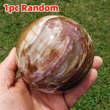 1 pezzo Rara sfera grezza in legno pietrificato - Ideale per la decorazione della casa - Regalo perfetto per il riscaldamento della casa - Stile bohémien - Ottima scelta per regali di San Valentino, Natale e Capodanno. - Multicolore - Visualizzare 16