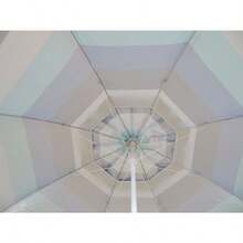 Heavy-Duty 6' Blue Striped Beach Umbrella, UV Resistant Windproof Portable Sun Shelter For Camping & Poolside - 單身的 - 查看 7