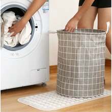 White Or Gray Laundry Basket With A Foldable Design For Easy Storage; Its Large Capacity Can Hold Dozens Of Items For Your Daily Laundry. - 白色 - 查看 5
