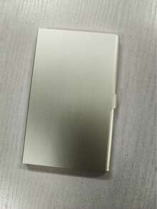 2个超薄名片夹，口袋式金属卡套，专业不锈钢卡套，钱包式卡套，按扣闭合 - A - 查看 8