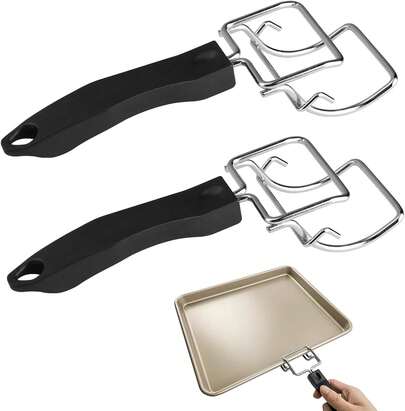 2-Pack Air Fryer Convection Toaster Oven Tray Extractor, Oven Food Scald Resistant Clip &Amp; Trays Grills Air Fryer Accessories For Air Fryer, Toaster Oven,Used To Quickly Remove