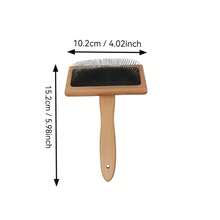 1 lược chải lông thú cưng bằng gỗ nguyên khối, đa năng cho chó mèo, dùng để chải lông dài, loại bỏ lông rối, chống tĩnh điện, chống rối, lược gỗ chải lông chó, lược chải lông mèo, lược chải lông rụng. - Nhiều màu - Xem 8