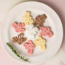 迷你可爱兔子饼干模具 复活节卡通兔子翻糖饼干模具 花朵图案饼干模具 DIY厨房烘焙工具 - 白色 - 查看 4