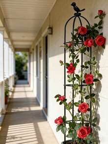 2/3/4 Tier Decorative Garden Trellis, Plant Climbing Support Cage Suitable For Vines, Flowers, Potted Plants, Vegetables, Tomatoes, Beans, Cucumbers, Outdoor Patio Garden Decor, Floral Climbing Rack - Plant Climbing Frame - View 8