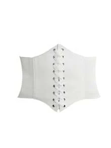 Đai eo co giãn cho nữ với mép chống cuộn, làm phẳng bụng, dây điều chỉnh eo, phụ kiện thời trang, phụ kiện đai nịt eo mặc hàng ngày, cosplay, tiệc, sự kiện, thắt lưng đen vintage, quần áo tập gym, thiết bị tập luyện giảm cân cho nữ - màu đen - Xem 16