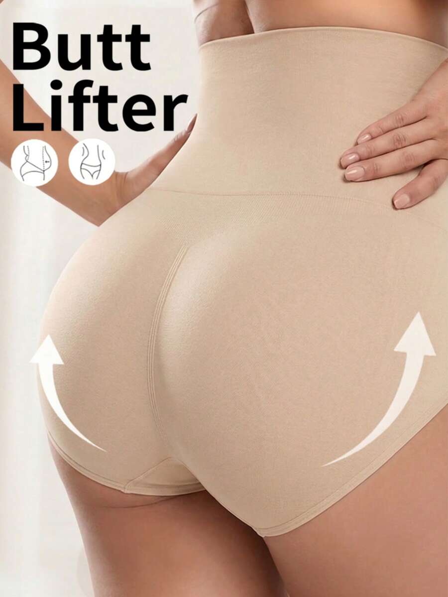 Quần short định hình dáng thon gọn, cạp cao, màu da, nâng mông, ôm eo, chống cuộn, quần định hình an toàn cho phụ nữ cỡ lớn. - Màu be - Xem 1