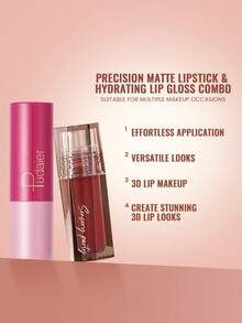 Pudaier 时尚精准唇膏和保湿唇彩套装 精准唇膏和保湿唇彩组合——打造惊艳的3D唇妆！ - 05+07 - 查看 6