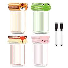 hoojojo 10/40 Thẻ trắng có thể xóa, hình hổ, ếch, cáo và heo con, thẻ học viết xóa được, dụng cụ hỗ trợ giảng dạy trong lớp học, thẻ luyện viết hình động vật tự làm, đồ dùng học tập cho trẻ em, đạo cụ trò chơi tương tác cho năm học mới. - Nhiều màu - Xem 16