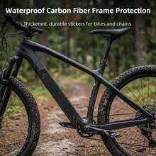 1 pezzo Protezione telaio bici, adesivo in texture fibra di carbonio, impermeabile, paracatena per bici da montagna e da strada - Multicolore - Visualizzare 8