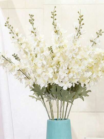 1 bông hoa trang trí mùa xuân và mùa hè nhân tạo, hoa phi yến trắng, cao 33,86 inch, thích hợp trang trí đám cưới và lễ đính hôn, tiệc sinh nhật, Ngày của Mẹ, trang trí nhà cửa và cắm hoa, sử dụng được quanh năm.