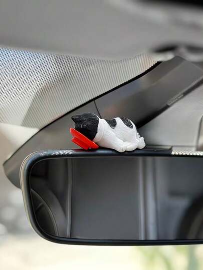 迷你猫咪汽车后视镜装饰，DIY家居装饰，送给朋友的生日礼物