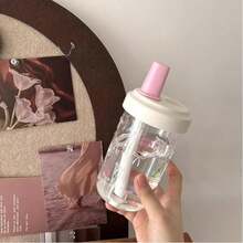 1pc/500/300ml High-Quality Plastic Cold Drink Cup, Tumbler Cup, Hot Selling In Summer, Transparent Water Cup, Suitable For Office, School, Dormitory, Bedroom, Living Room Use, Transparent Dopamine Style Drinking Cup - Multicolor - View 4