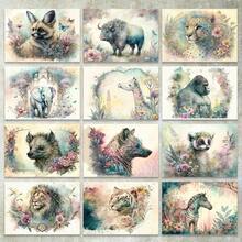 36 Sheets A5 Holographic Wild Animal Series Background Scrapbooking Paper, Suitable For Bullet Journals, Collages, Cards, Scrapbooks And Crafts - Rectangle - View 4