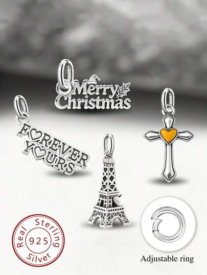1 chiếc mặt dây chuyền hình thỏ hoa mùa xuân bằng bạc sterling 925 đơn giản và độc đáo, mặt dây chuyền tự làm hình thỏ, trang sức tinh tế làm quà tặng cho phụ nữ hoặc nam giới.