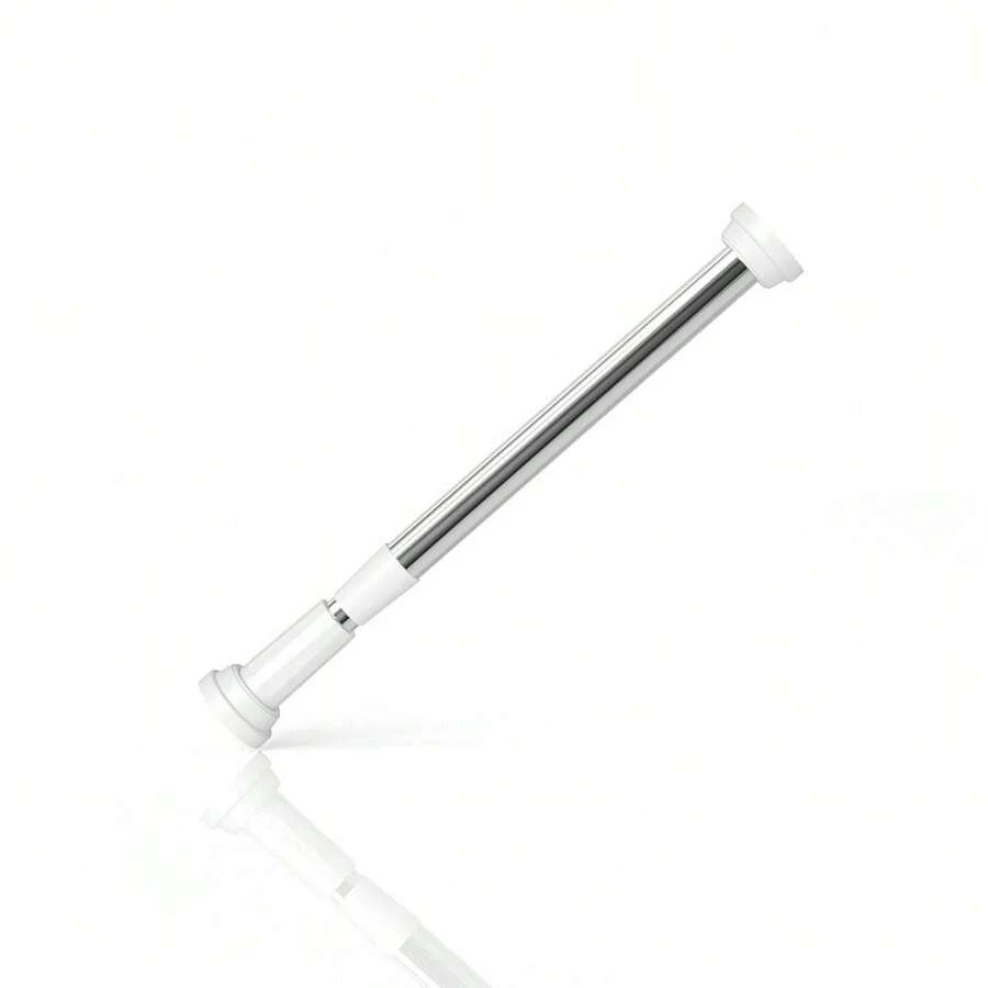 Thanh treo rèm tắm bằng thép không gỉ, không cần khoan, dài 30-50cm, chống trượt, có lò xo căng, thích hợp cho phòng tắm và nhà bếp (Màu bạc) - 35-50cm - Xem 1