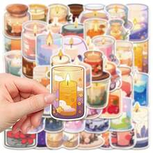 50pcs Scented Candle Stickers, Decorative For Scrapbooking, Diary, Planner, Envelope, Greeting Card, Notebook, Laptop, Handbag, Phone, Guitar, Skateboard, Luggage - Scented Candles - View 2