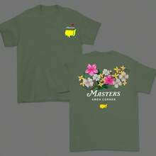 Masters Amen Corner Golf Shirt, Soft Vintage Cotton T-Shirt, Breathable Classic Collar, Casual Menswear,  Sportswear Giftsummer Outfits For Women - 軍綠色 - 查看 11