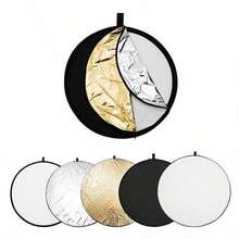 Tấm phản quang chụp ảnh 60/80/110cm, màu bạc và vàng, phản xạ ánh sáng mềm. - Xem 3