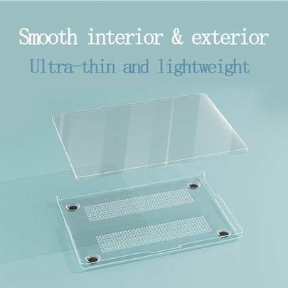 1pc Crystal Clear Hard Shell Case, Scratch-Resistant Protective Cover, Suitable For MacBook Air/Pro 13/14/15/16 Inch M1/M2/M3/M4 Chip Laptops