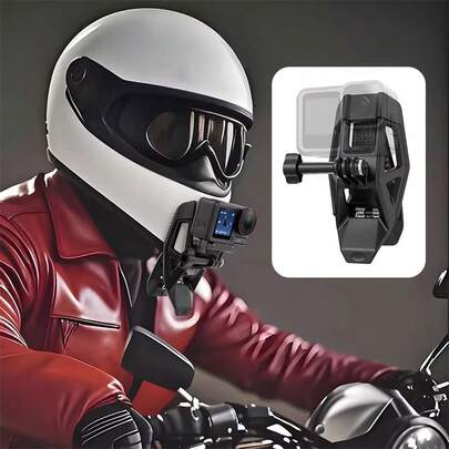 Giá đỡ cằm gắn mũ bảo hiểm xe máy đa năng cho Action5 PRO/4/3/13 12 và Insta360 X5/Go 3S/Ace Pro2.