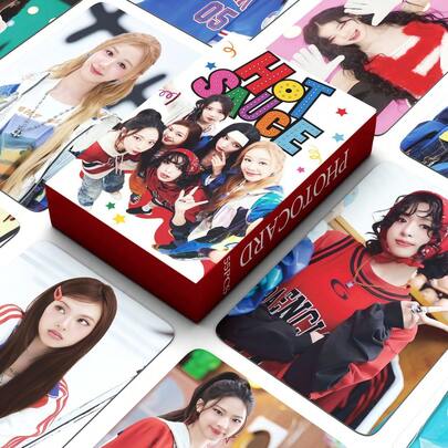 55PCS BABY.MONSTER HOT SAUCE Single Album LOMO Cards, New Collectible HD Printed Mini Cards, K-POP Idol Fan Support Merch, HOT SAUCE Era Theme, Aesthetic Decor For Notebook Phone Suitcase, Birthday Holiday Valentine's Day Surprise Gifts For BAEMON Fans 2026