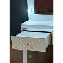 Modern Style Vanity Table With Mirror And Lights For Daily Makeup – Dressing Table - White - View 7