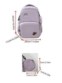 Mochila minimalista de unicolor de diseño original, bolsa ligera para uso diario y actividades al aire libre - Multicolor - Ver 5
