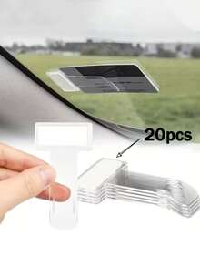 10/20 szt. przezroczystych klipsów samochodowych, wytrzymały uchwyt na pozwolenie parkingowe i dokumenty z łatwym dostępem, odpowiedni do samochodów osobowych, ciężarowych i kamperów, minimalistyczny organizer dla podróżujących kamperem - A - Zobacz 12