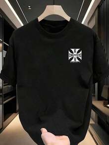 A Men's Loose-Fitting T-Shirt Made Of Lightweight Polyester, Suitable For Everyday Wear, Short-Sleeved Summer Style, Streetwear, Comfortable And Casual, Lightweight And Breathable, Comfortable 83C9 - 白色 2 - 查看 8