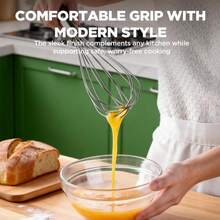 1pc/3pcs Stainless Steel Balloon Whisk Set, Upgraded Cooking Whisks For Mixing, Beating, Blending And Stirring - Silver - View 2