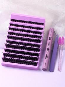 Bộ 640/480 sợi mi giả dung lượng lớn, 30D + 40D + 50D + 60D + 80D + 100D + 120D + 150D. Kiểu dáng tự nhiên, bao gồm keo và dụng cụ gắn. Độ dài D được trộn lẫn từ 9mm đến 16mm. Thích hợp cho người mới bắt đầu sử dụng tại nhà hoặc làm quà tặng cho bạn bè. - Màu tím - Xem 16