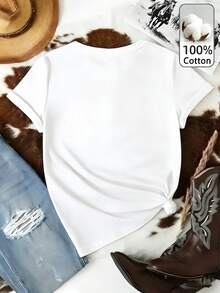 Women T-Shirts - 白色 3 - 查看 4