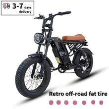 Adult Electric Bicycle, 20-Inch Wide Tires, 750W Motor, 48V 15Ah Battery, Top Speed 45-50 Km/H, Dual Suspension. - CS-M4/B - 查看 1