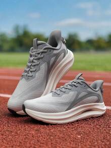 Men's Slip On Stability Cross Trainer Walking Shoes Coushioning Arch Support Non Slip Breathable Comfortable Workout Running Tennis Gym Fashion Sneaker - 灰色 - 查看 2