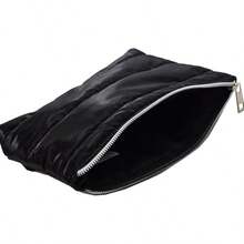 Padded Black Travel Makeup Bag Essential Functional Cosmetic Organizer - Negro Acolchada - View 3