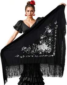 Cultural Shawls - 黑與白 - 查看 3