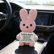 1pc Rabbit Shaped Easter Basket Filler, Suitable For Young Girls And Children, Can Be An Gift, Suitable For Female Friends And Daughters' Birthday Gifts, Handmade Crocheted Rabbit Easter Egg Decor Stuffing - 彩色 - 查看 3