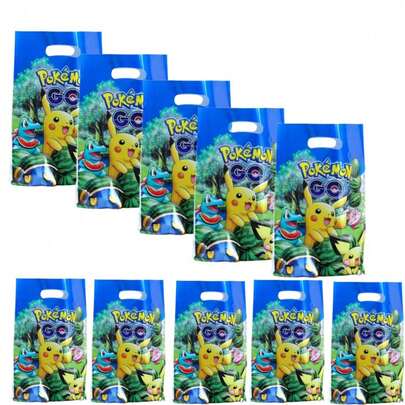 10pcs Party Gift Bags, Suitable For Birthday Party, School Gifts, Christmas, Birthday Gifts, Holiday Decorations, New Year Gifts, Valentine's Day Gifts, Easter Gifts (Random Styles)