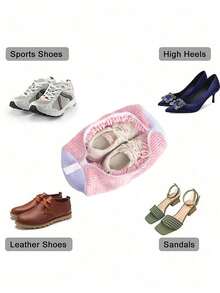 1 Stück rosa wiederverwendbarer Mesh-Wäschebeutel mit Reißverschluss, geeignet für Schuhe/Sneaker, extra großer waschbarer Schuhbeutel, Reise-Schuhaufbewahrungstasche, tragbarer Reißverschlusswäschebeutel, Heim-Schuhwaschnetzbeutel mit Reißverschluss - Verschiedenfarbig - Übersicht 5