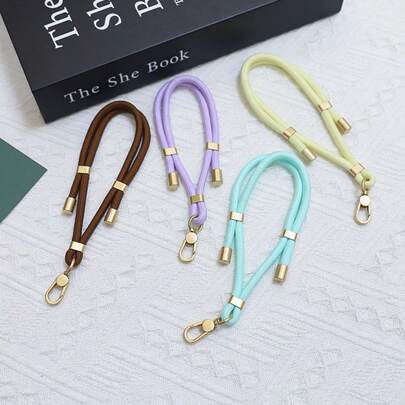 Bộ 1 dây đeo điện thoại màu Macaron có thể điều chỉnh, dây đeo cổ tay chống thất lạc di động, móc khóa, phụ kiện túi xách